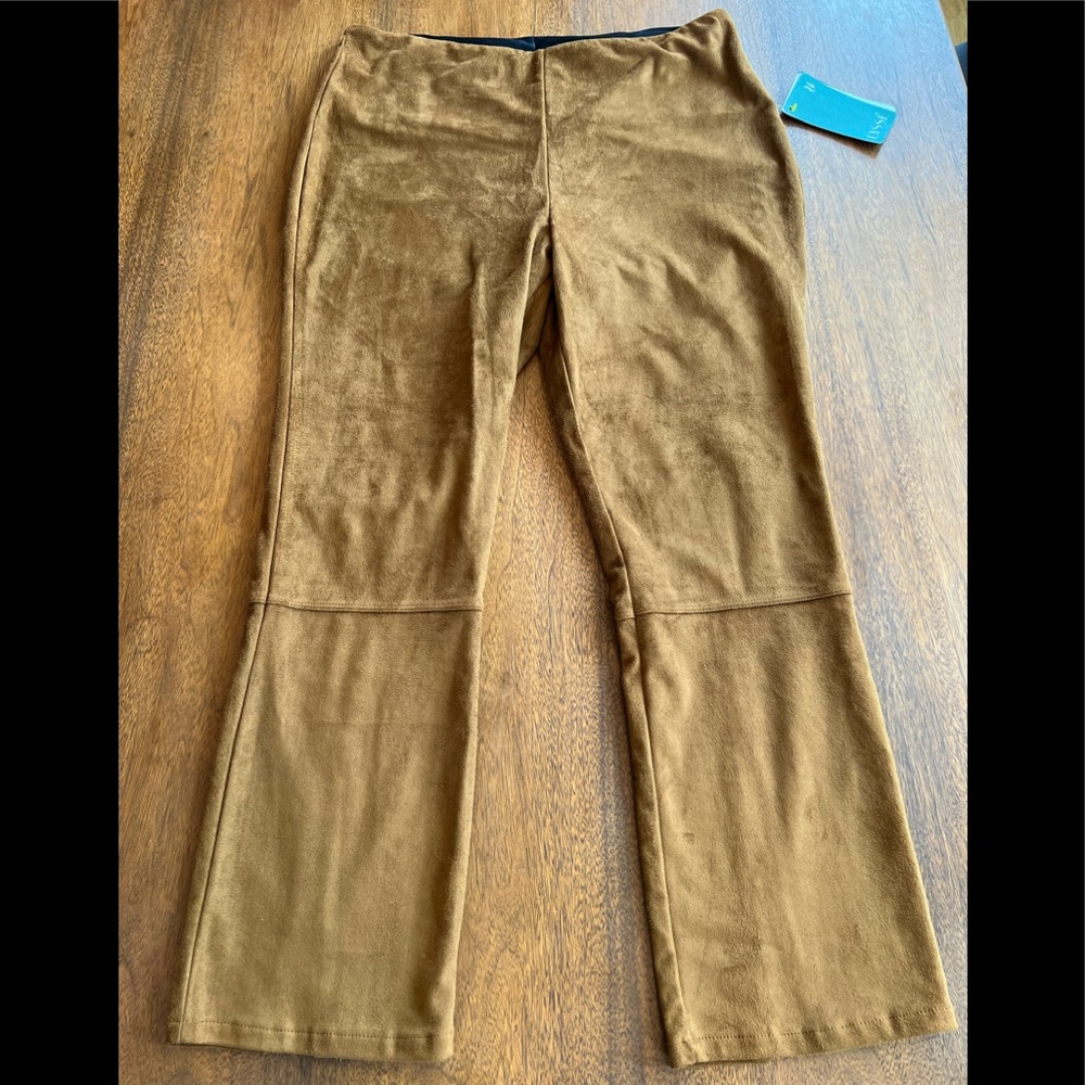 Lysse Faux Suede Leggings, Size Large